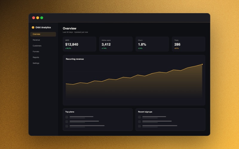 Screenshot on the Lunar Gold gradient in a macOS frame